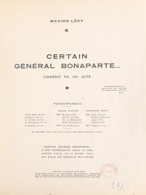 cover image of Certain Général Bonaparte...